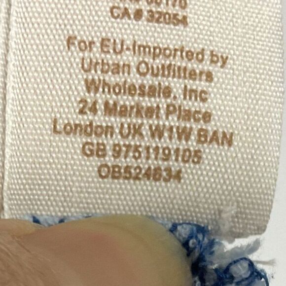 NWOT We The Free Breezy Oversized Blue Burnout Sleeveless Tank, Raw Hem, XS - Picture 9 of 9